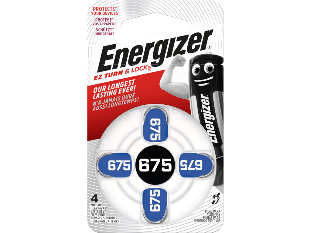 Energizer Høreapparat 675-Batteri | 4-Pak