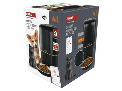 EMOS Pet Care | Foderautomat m. timer og WiFi | 4 liter 