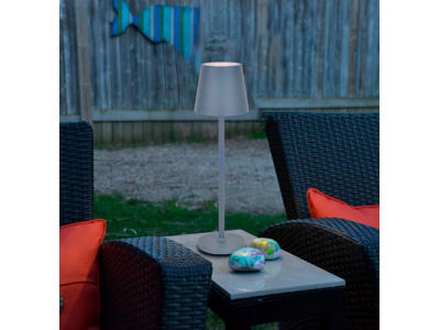 LED Grå Bordlampe 3000K 3W Dæmpbar Genopladelig