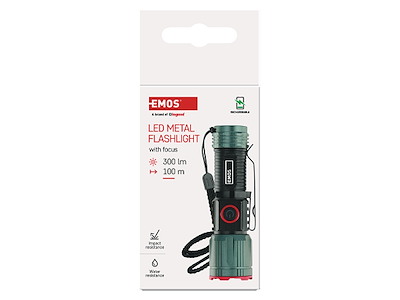EMOS LED Lommelygte Metal Light Boost IP44  m/clips