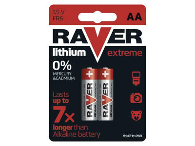 Raver Lithium AA Batterier | 2-Pak