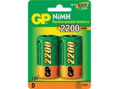 GP NiMH genopladeligt D Batteri | 2-pak