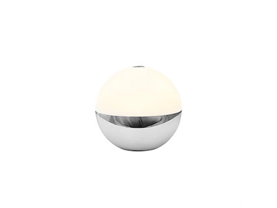 Dyberg Larsen Alba LED Bordlampe Ø 11 x H 11 cm Hvid/krom