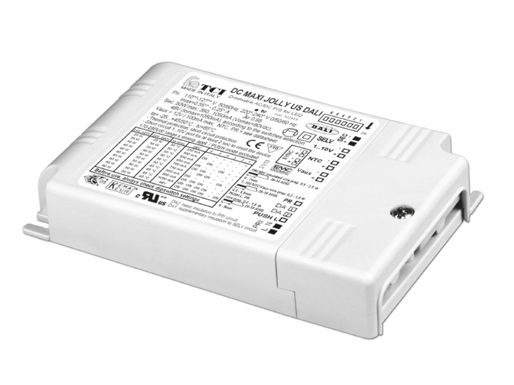 Dali Driver, Push, 1-10V M/Dipswitch 350-1200mAh