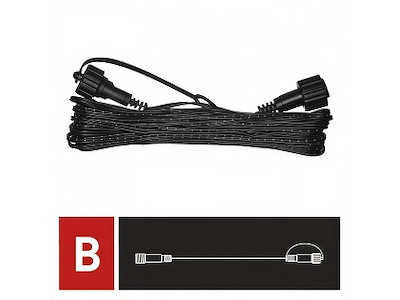 EMOS Connect System Standard (B) Forlængerkabel 10 m Sort