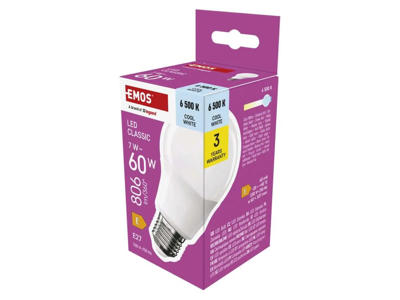 EMOS LED Pære 7W (60W) 6500K E27