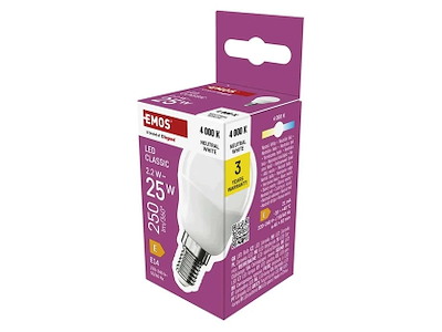 EMOS Classic Mini Globe LED Pære E14 2,2W (25W) 4000K