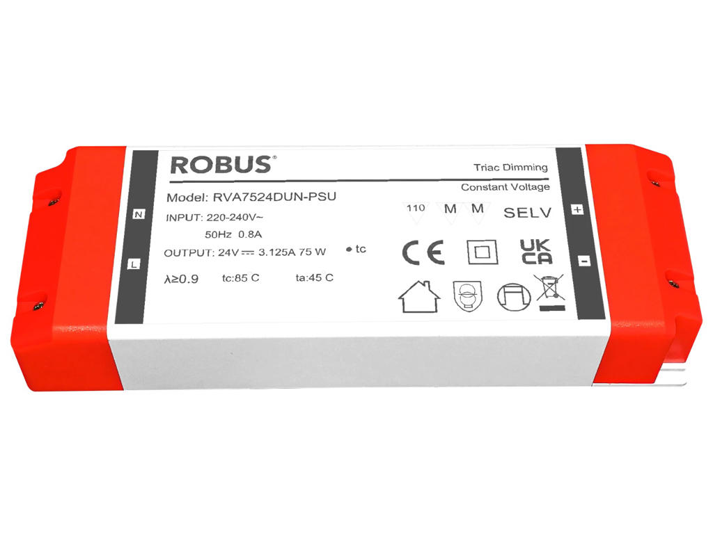 LED DRIVER VEGAS 75W, 24V, IP20 driver, triac dimmable