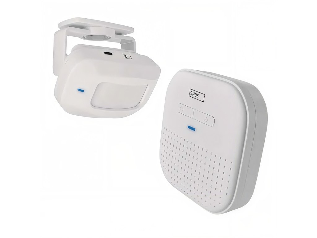 EMOS Trådløs dørmelder med PIR-sensor 150 m Hvid