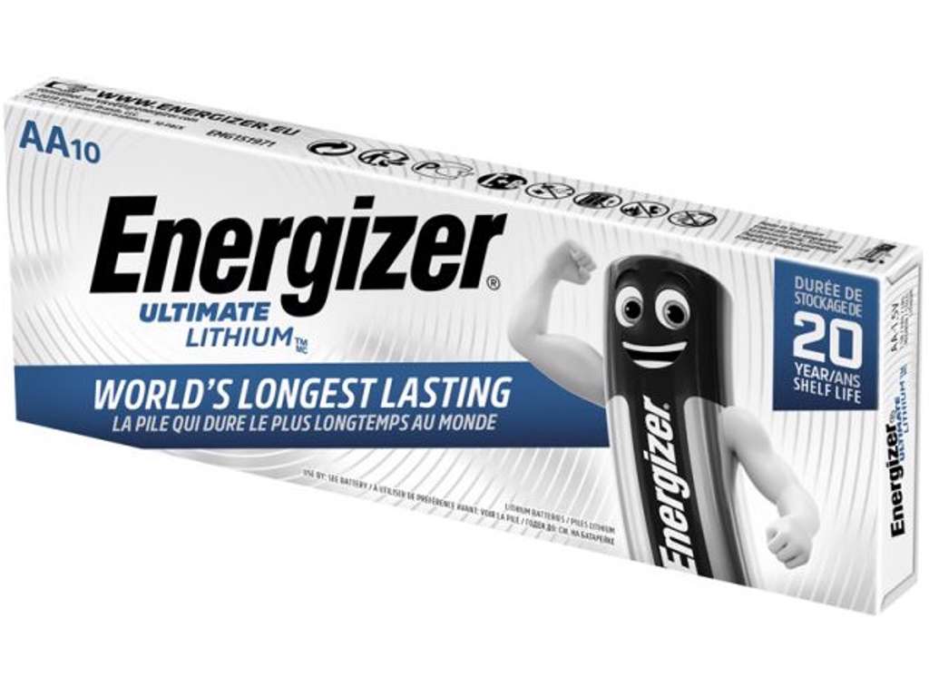 Energizer Lithium AA Batterier | 10-Pak