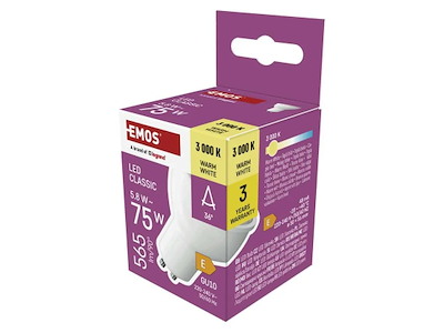 EMOS LED spot Mr16 5,8W (75W) 3000K Gu10