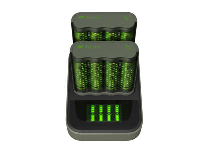 GP ReCyko 2x Speed-oplader M451 (USB) med ladestation D851