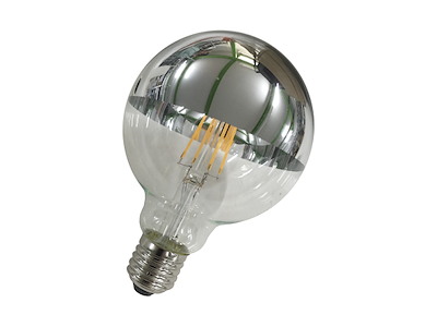 Bailey LED Globe Topforspejlet Sølv 4W 2700K E27 | Dæmpbar