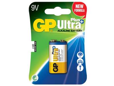 GP Ultra Plus Alkaline 9V Batteri | 1-Pak