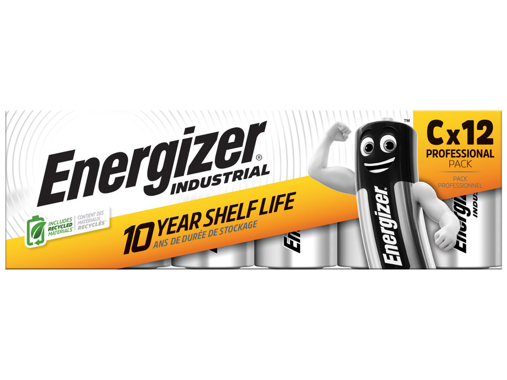 Energizer Industrial C Batterier | 12-Pak