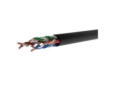 CAT 5e udendørs-netværkskabel, UTP, sort 305m