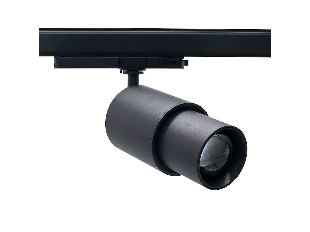 Norlux Zoom 3-Faset Skinnespot 20W 3000K Sort | Fasedæmpbar