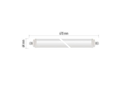 Dust/Damp Pro 670mm 18W 4000K
