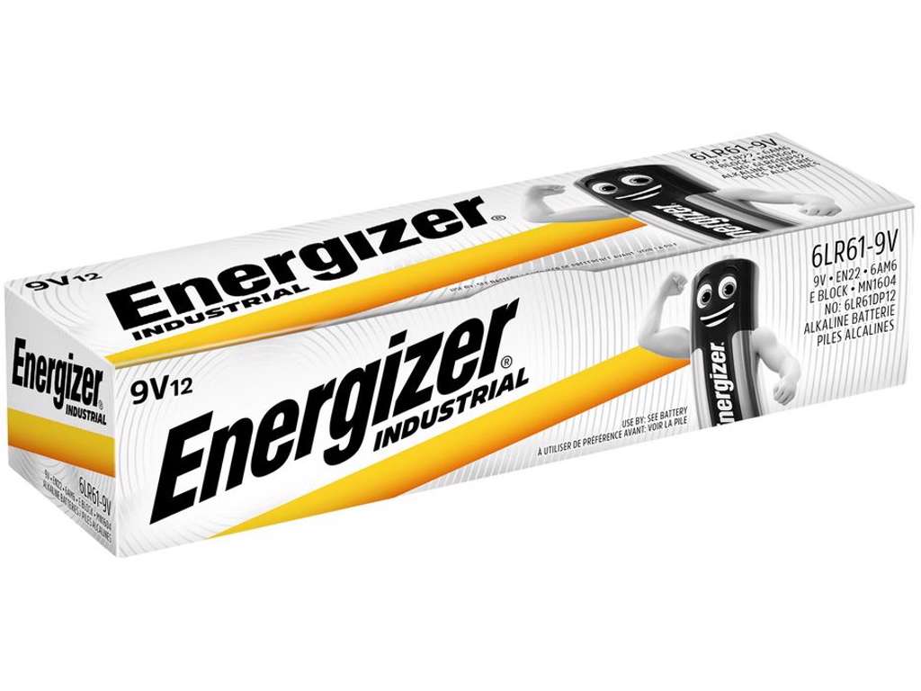 Energizer Industrial 9V Batterier | 12-Pak