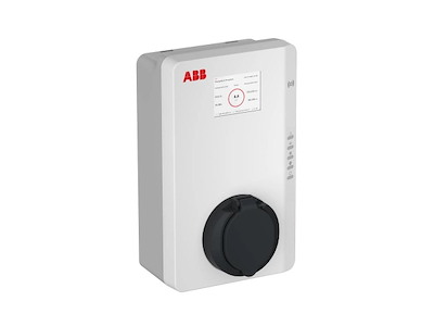 Ladeboks ABB TAC-W22-T-RD-MC-0, 22kW 32A, Display, RFID, Hvid
