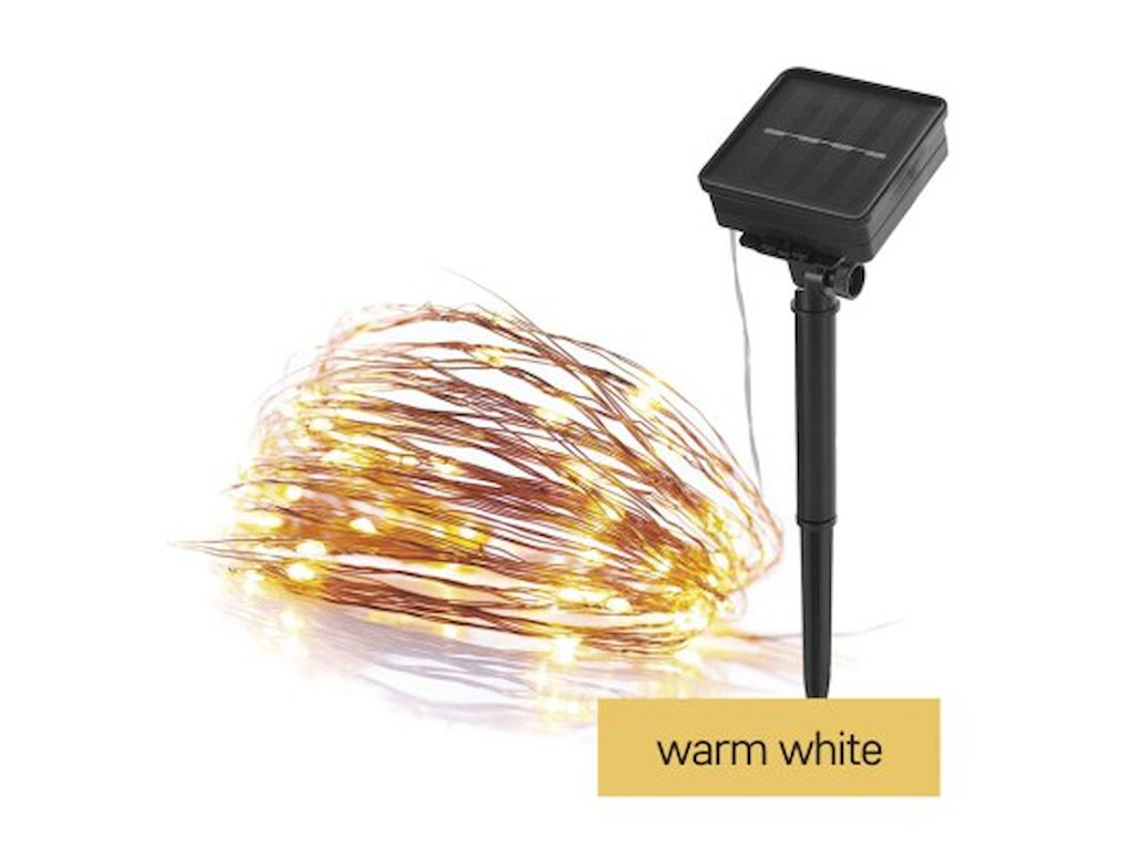 EMOS LED lyskæde med Solpanel 12m m/timer