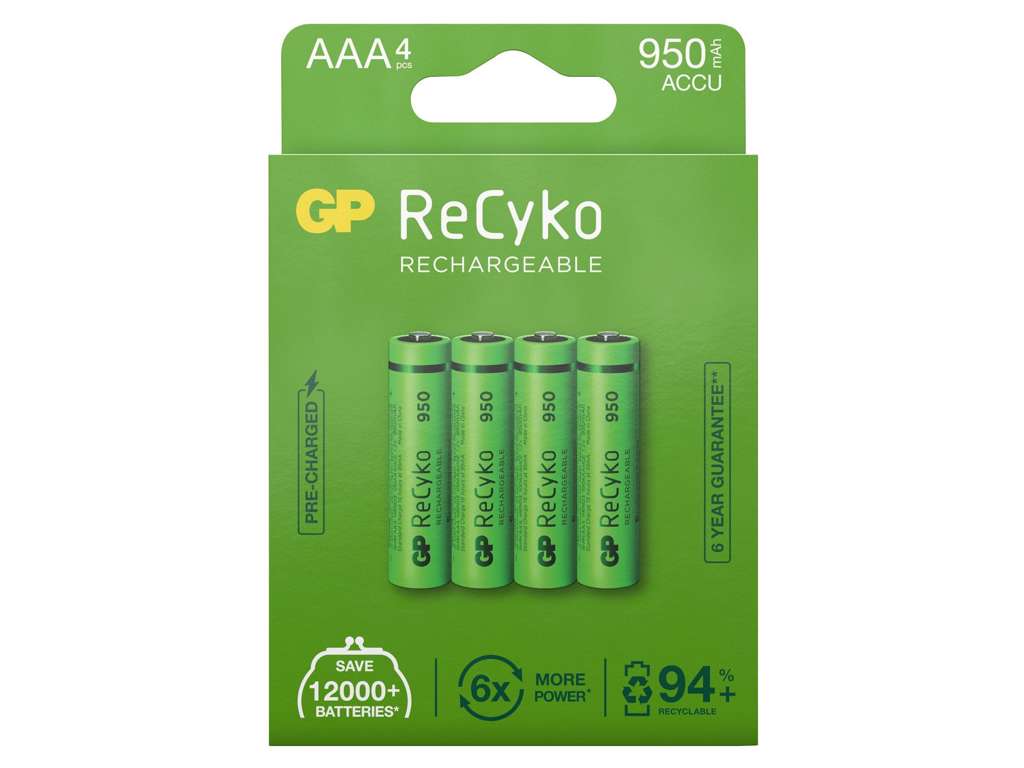GP ReCyko AAA Batteri | 4-pak