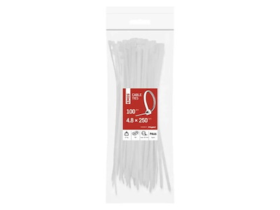 EMOS Kabelstrips 250×4,8 mm | Hvid | 100-Pak