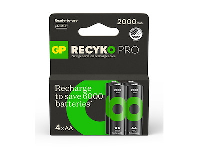 GP ReCyko PRO AA Batteri | Svanemærket | 4-pak