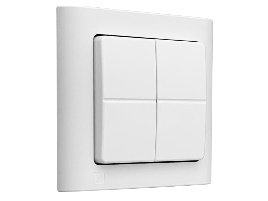 Jumitech Trådløst 4-tasters Tryk MasterConect/Easyair– Batteriløs styring i FUGA-design