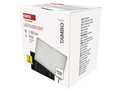 EMOS LED Projektør 10W 4000K IP65 1000 lumen