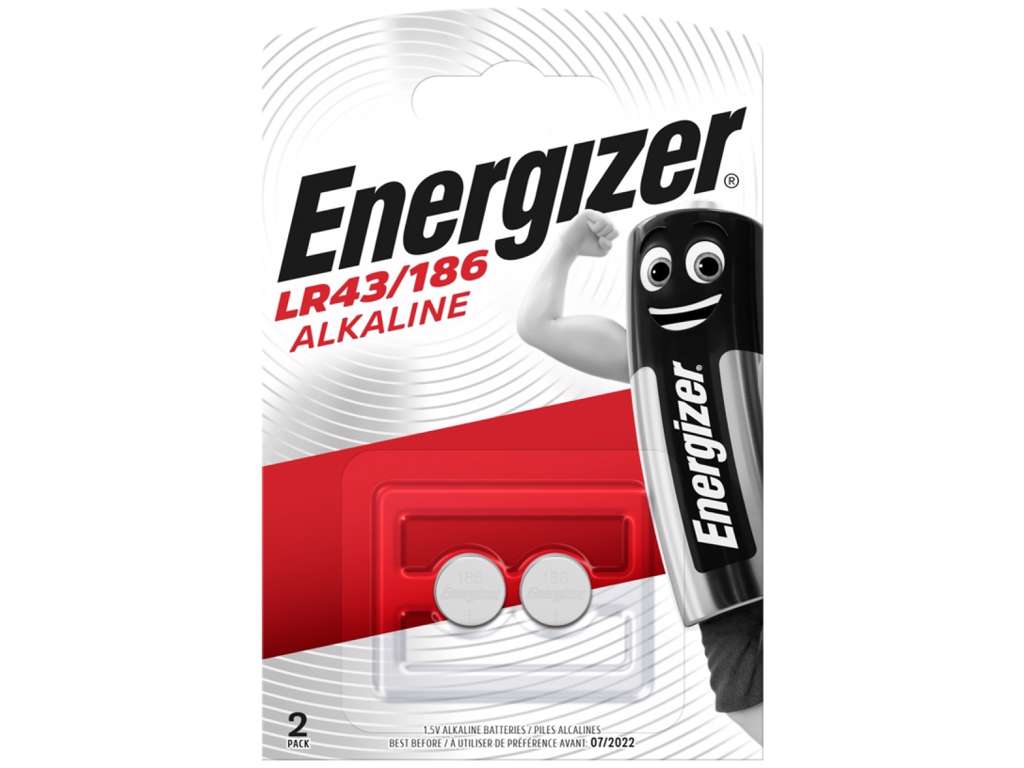 Energizer Alkaline LR43/186 Batterier | 2-Pak