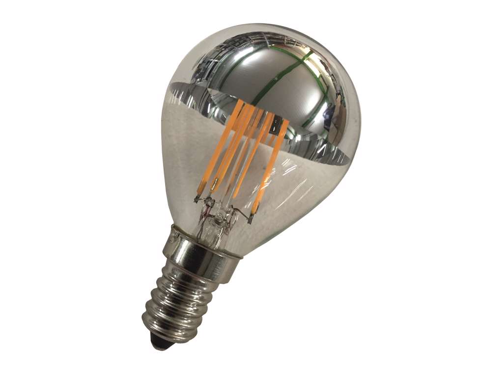Bailey LED Krone Topforspejlet Sølv 3W 2700K E14 | Dæmpbar