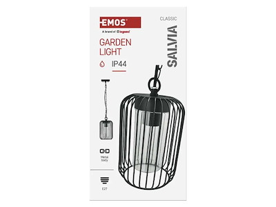 EMOS SALVIA Udendørs pendel E27 IP44 76 cm