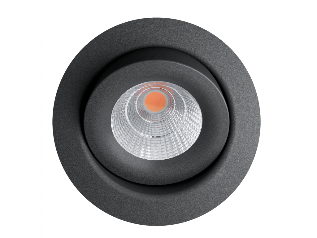 LED Indbygningsspot sort 2700K ø72
