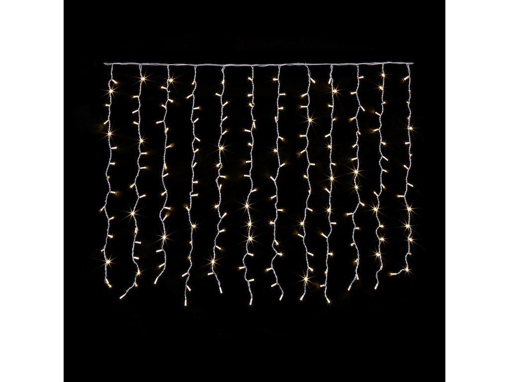 Festilight Blinkende LED Gardiner 2M - Hvidt kabel - Varmt Lys