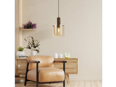 Searchlight Pendel Sweden Mocha & Amber