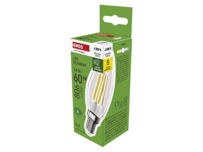 EMOS LED Kerte 3,8W (40W) 4000K E14
