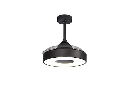 Mantra Coin Fan Loftventilator med LED-Lys Sort