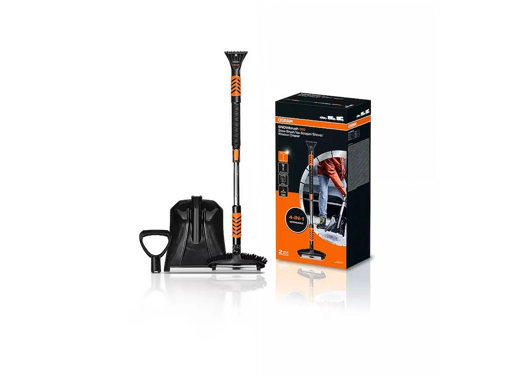 OSRAM 4-i-1 Snebørste, Isskraber, Skovl & Vinduesrenser 
