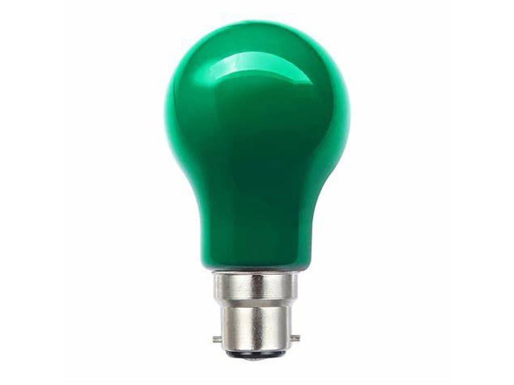 GE Standard Krone Pære 25W B22 BC Grøn
