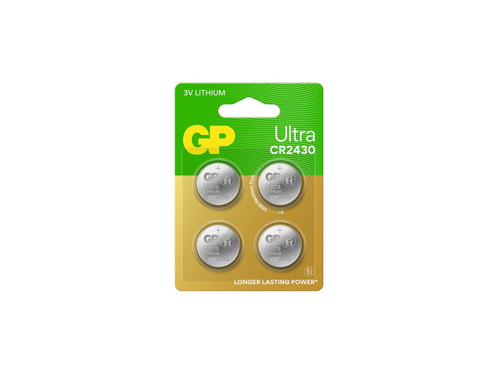 GP Ultra Lithium CR2430 Batteri | 4-Pak