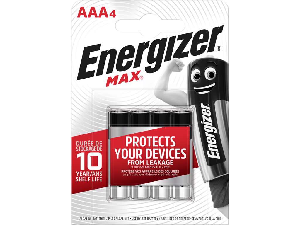Energizer Max AAA Batterier | 4-Pak