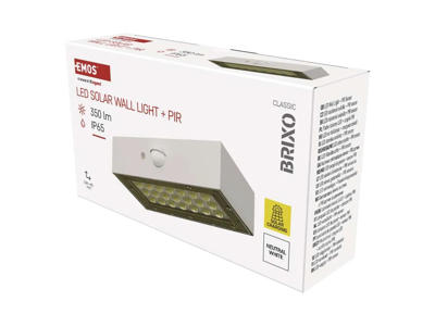 LED Solcelle Væglampe m/Pir IP65 