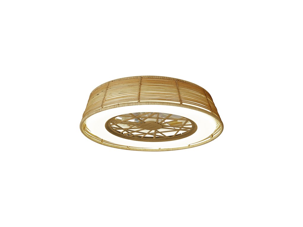 Mantra Indonesia Mini Loftventilator med LED-Lys Rattan