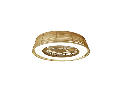 Mantra Indonesia Mini Loftventilator med LED-Lys Rattan