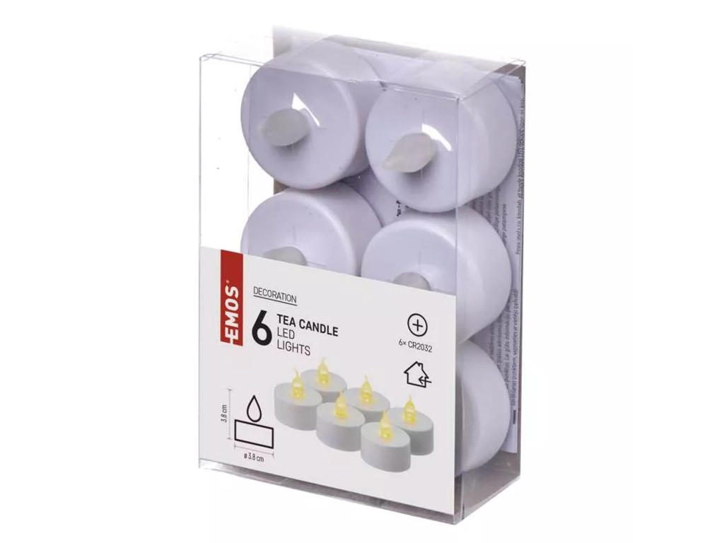 EMOS LED Fyrfadslys 6-PAK m/batterier