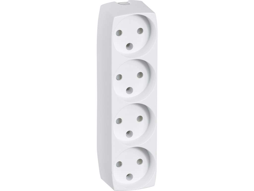4-Stik Hvid U/Jord  U/Ledning