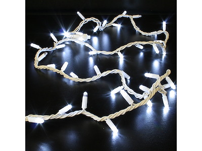 Festilight Blinkende LED lyskæde IP66 10M i Kold Hvid - Hvidt kabel