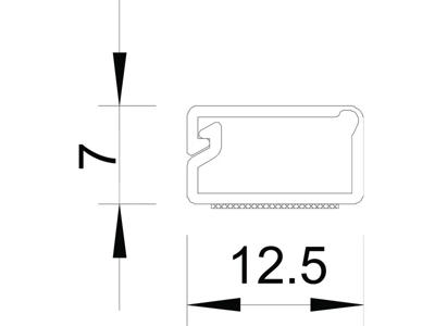 Kabelkanal Hvid M/Låg 2 Meter 7x12,5 mm