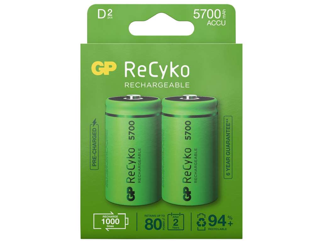 GP ReCyko D Batteri | 2-pak